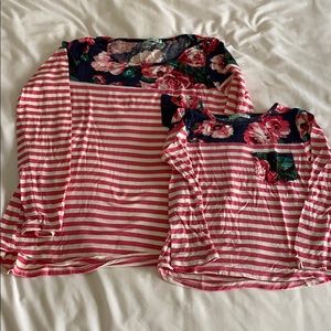 Matching mommy and me tops